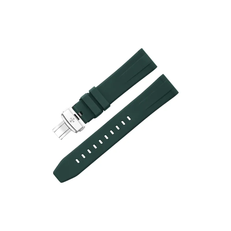 VAGENARI Flat Head One Size 18 19 20 21 22 23 24mm Extended Length, Compatibility Watch Band Fluoroelastomer Material-11