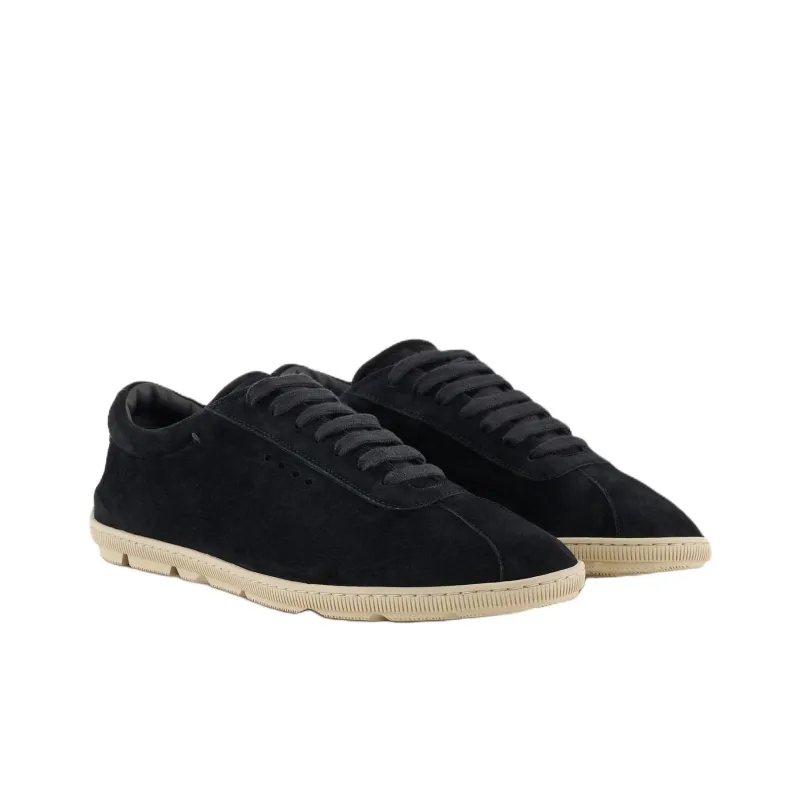GIORGIO ARMANI Perforated Detailed Lace Up Sneakers-1