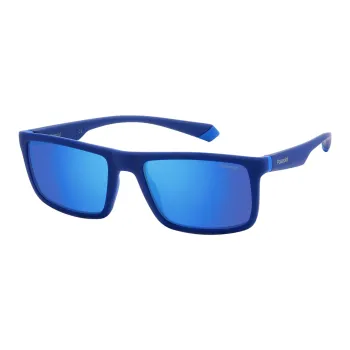 Polaroid Rectangular Sunglasses Men's Blue