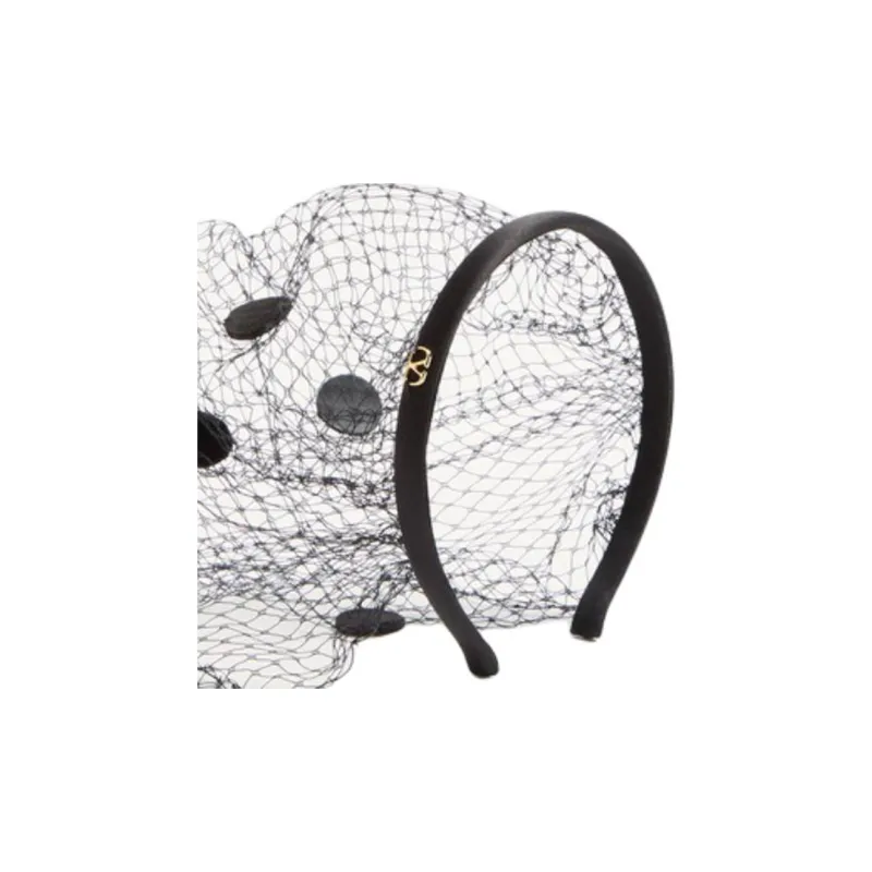 Valentino Viscose Headbands Women's Black-1
