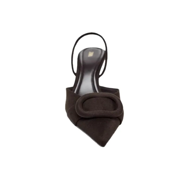 ZARA Slim Heel High Heels Women's Brown-2