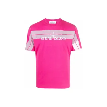 STONE ISLAND T Shirts Men Pink
