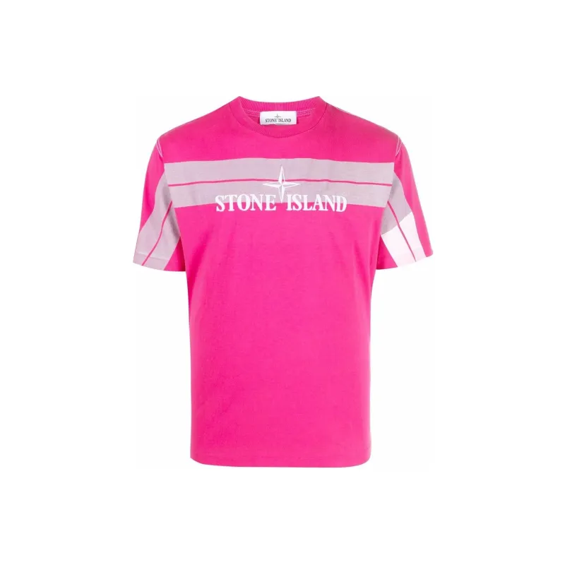 STONE ISLAND T Shirts Men Pink-0