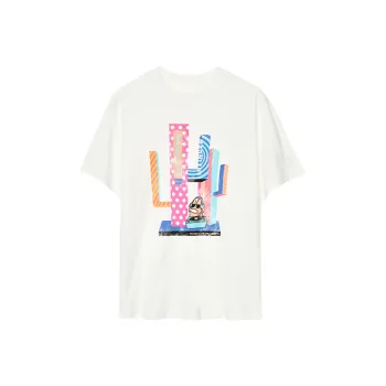 Magn Lens Straight T Shirt Unisex Elite White