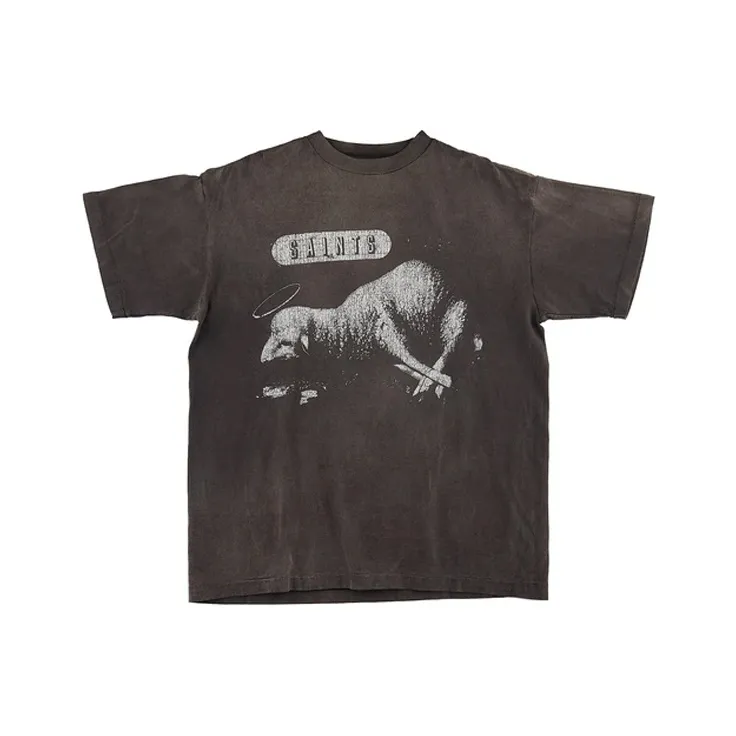 SAINT Mxxxxxx T Shirts Unisex Brown-0
