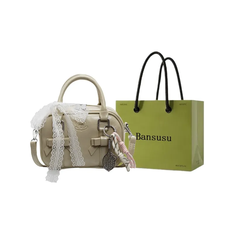 Bansusu PU Handbag Regular Women's Black/Ecru/Burgundy/Yellow/Pink-8