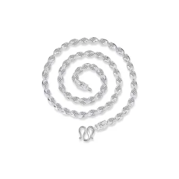 CUTE DAME Sterling Silver Necklaces Unisex Silver