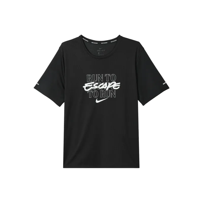 Nike MILER T Shirts Men Black-0