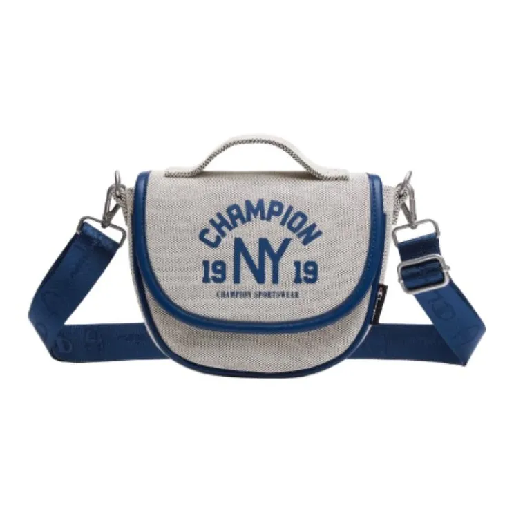 Champion Fabric Saddle Bag, Shoulder Bag Regular Women's Black White/Light Brown/Medium Blue/Navy Blue-11