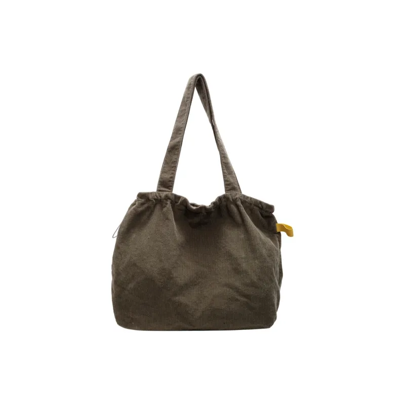 Yalu Corduroy Handbag, Shoulder Bag Regular Women's Black/Brown/Ecru/Red/Gray-7