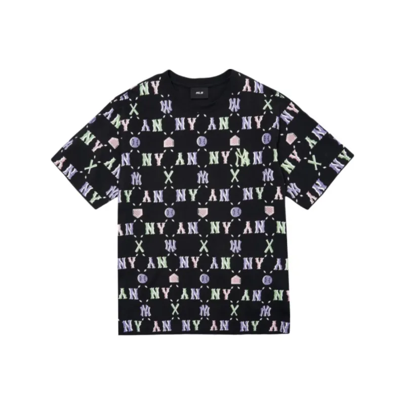 MLB Base Logo T Shirts Unisex Black-0