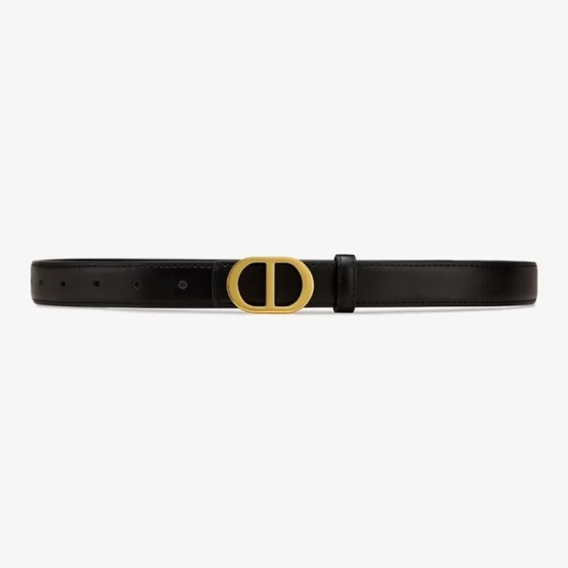 Cheekkiss Cow Leather Fine Belt Versatile Belt Box Women's Black Caramel Color 2.4cm-0