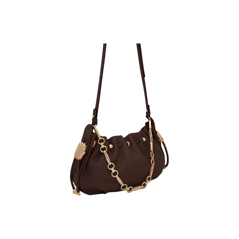 Zimmermann Cow Leather Crossbody Handbag Shoulder Bag Women's Dark Brown-4