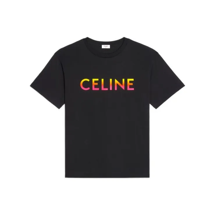 CELINE T Shirts Men Black-0