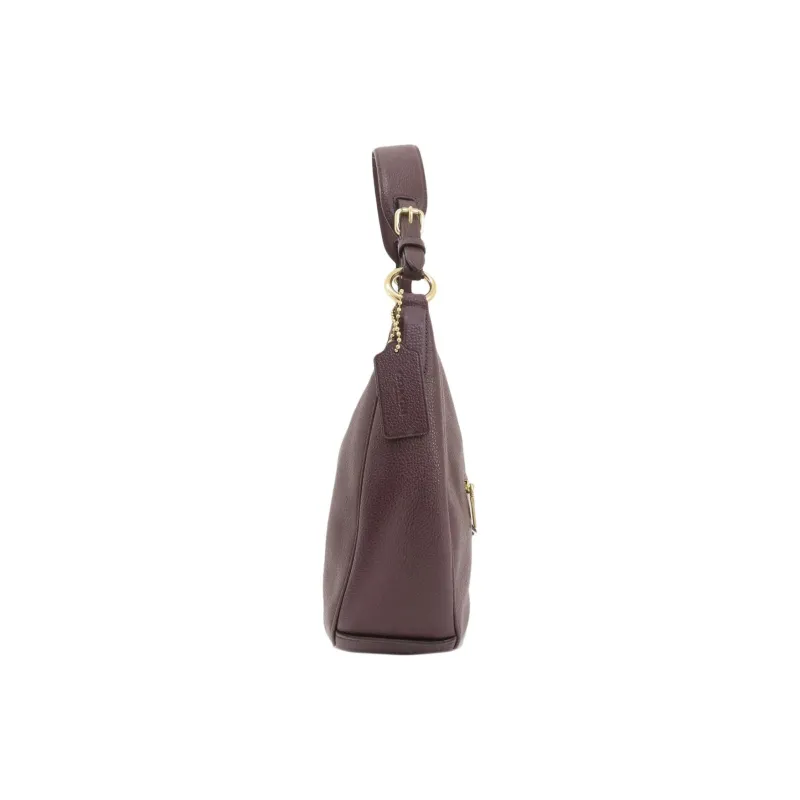 COACH Mae Glove Leather Shoulder Bag Crossbody Bag Large Size Women's Ox Blood Color-2
