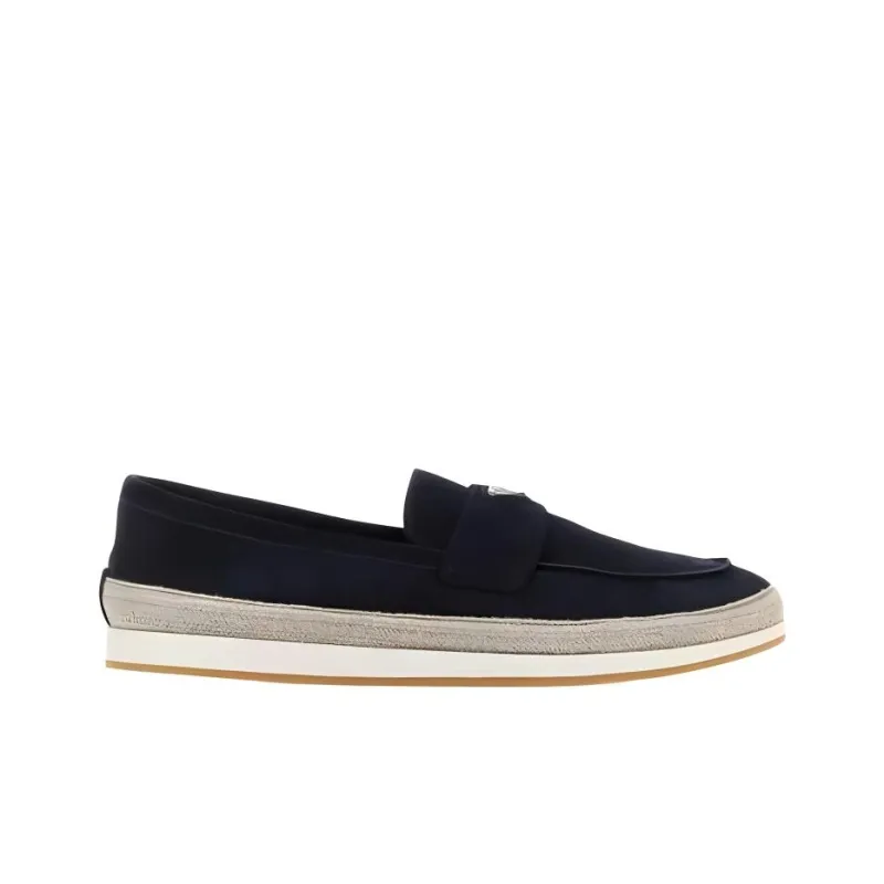 PRADA Triangle Espadrilles Men's Marine Blue-1