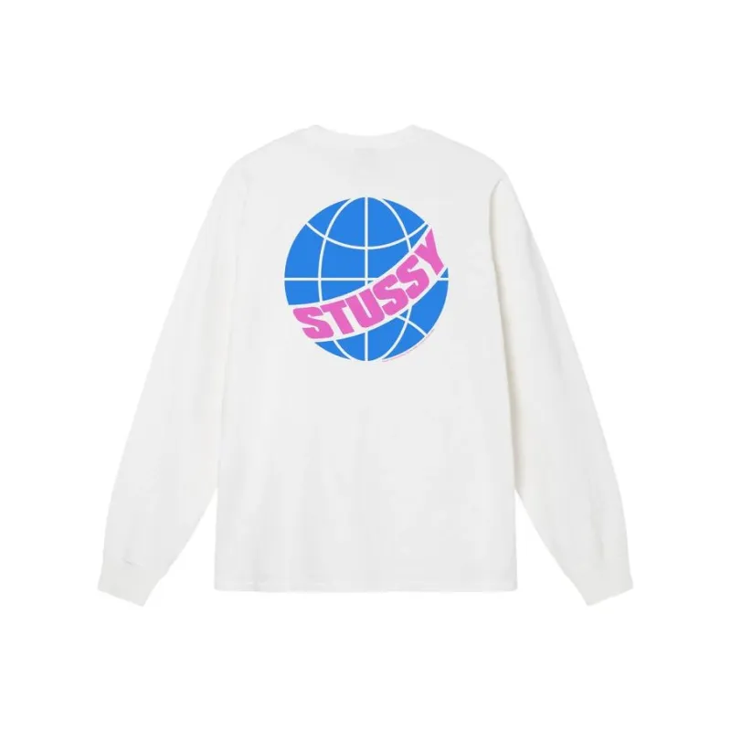 Stussy Global Peace Pigment Dyed Long Sleeve Tee-2