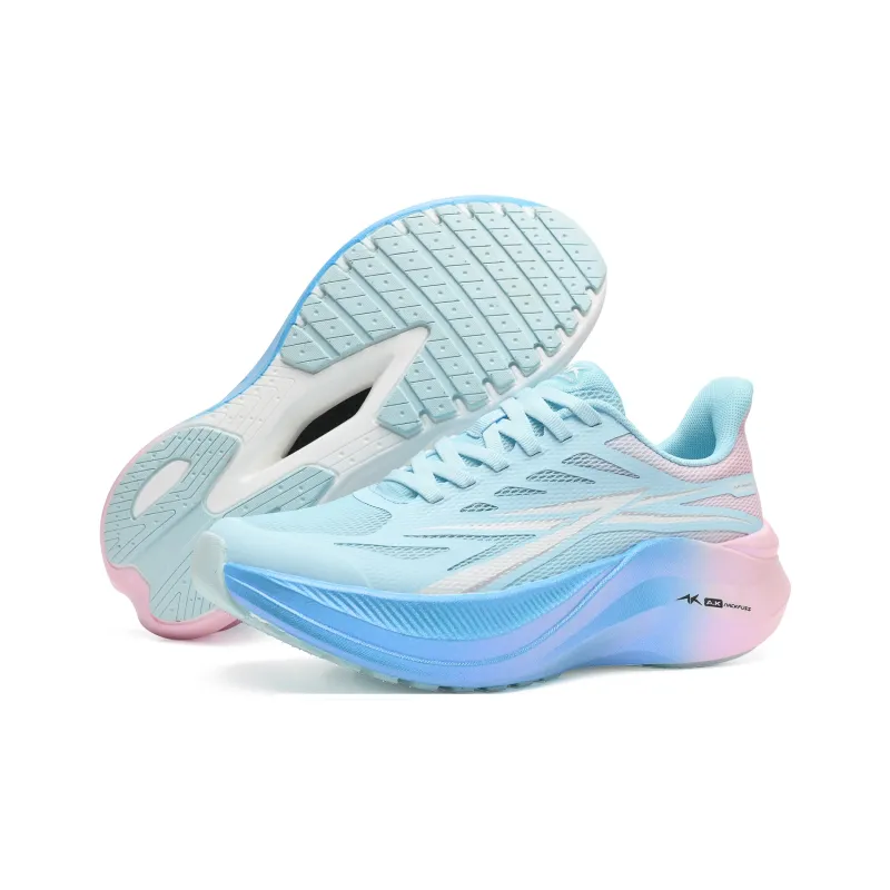 A.KNACKFUSS Breathable Slip Resistant Low Top Running Shoes Unisex Glacier Blue Pink-2