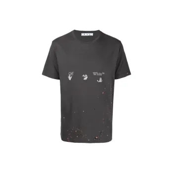 OFF WHITE Paint Splatter Print T Shirt