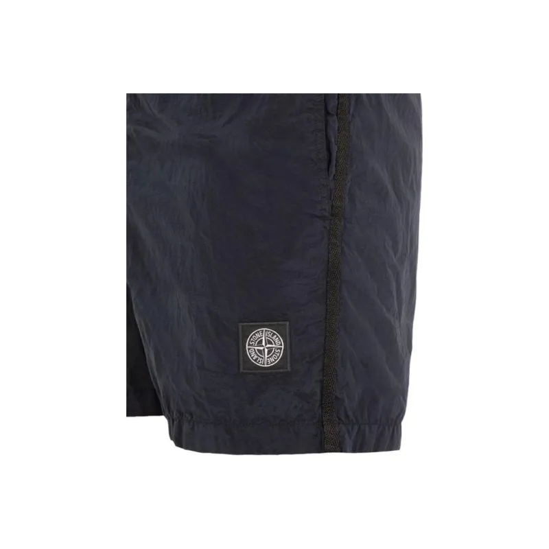 STONE ISLAND Logo Patch Drawstring Swim Shorts-2