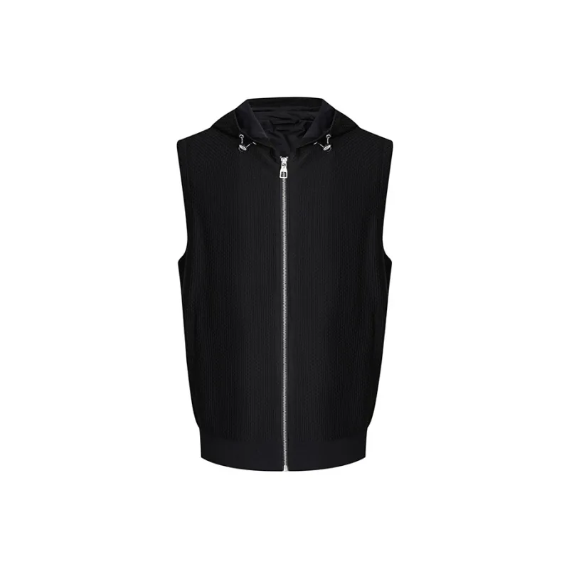 MANGANO Vest Men's Black Comes With Brand Shopping Bag-0