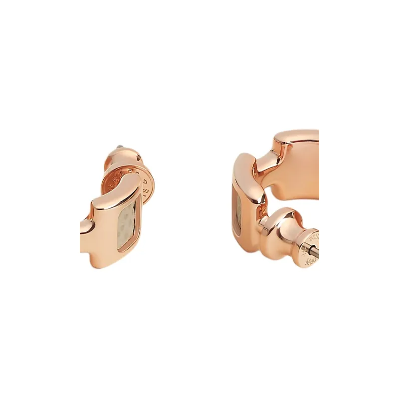 HERMES Metal Earrings Women's Rose Gold-1