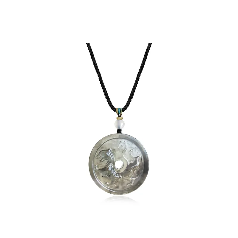 JIAOSHIYU Serpentine Jade Necklaces Unisex-2