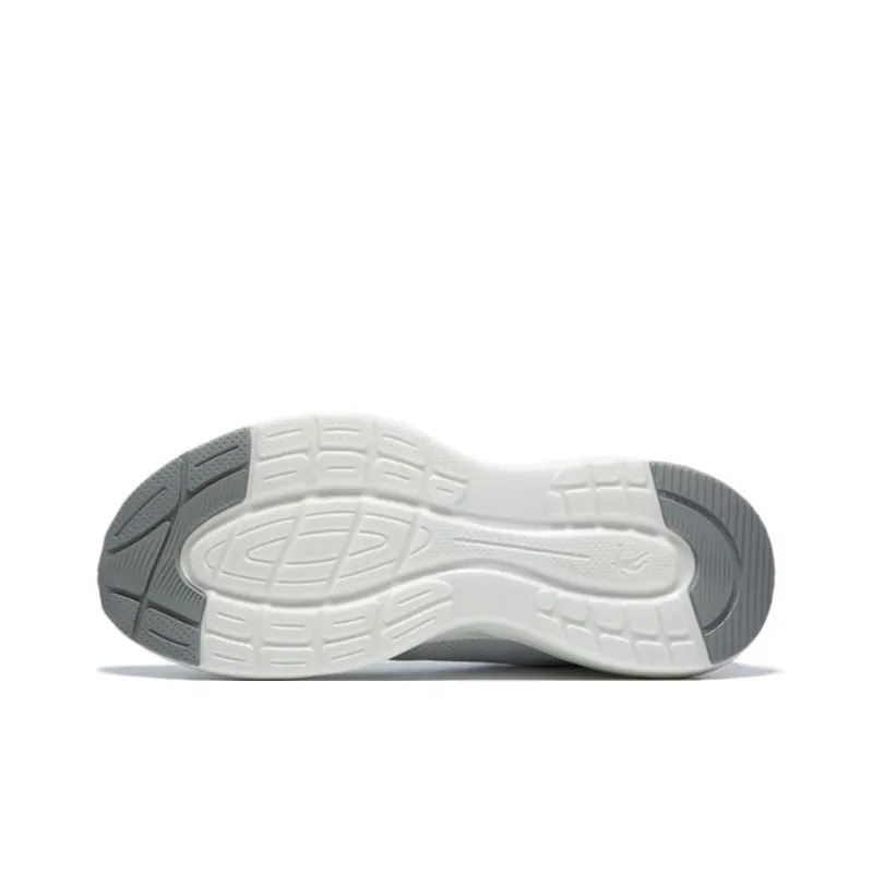QIAODAN Cushioning Wear Resistant Rebound Low Top Casual Running Shoes Men's White-4