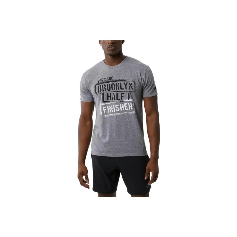New Balance RBC Brooklyn Half T-Shirts Men Gray-0