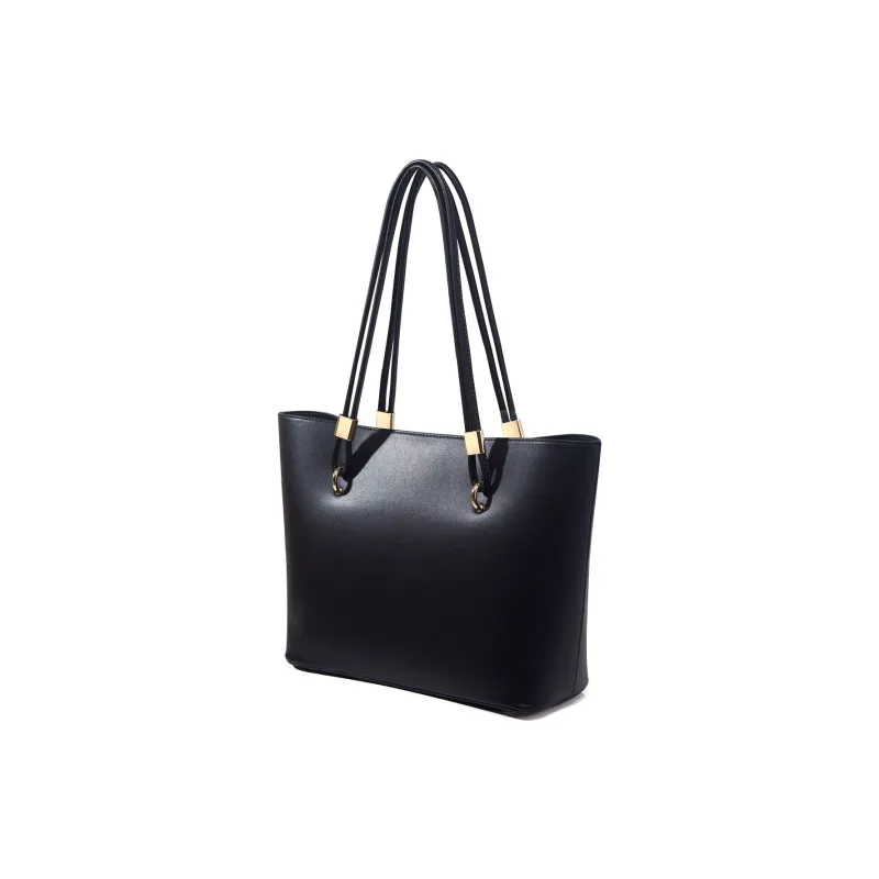 HACIN PU Handbag Shoulder Bag Regular Women's Black/Red-8