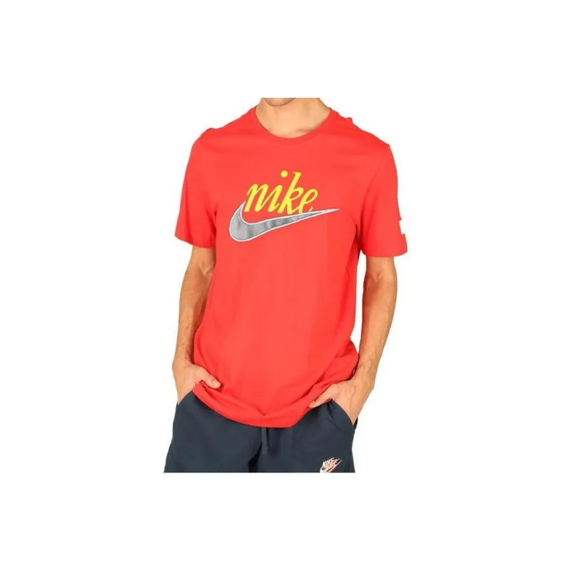 Nike T-Shirts Men Orange Red-0