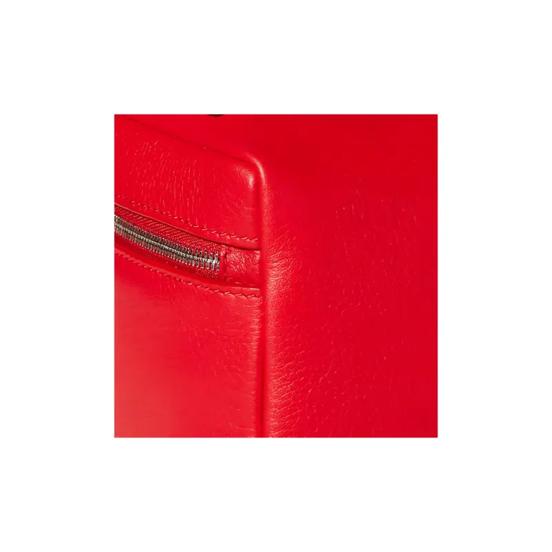 Loro Piana Calfskin Clutches Shoulder Bag Crossbody Bag Women's Fire Red-5