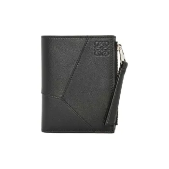 LOEWE Puzzle Calfskin Wallet Men's Black
