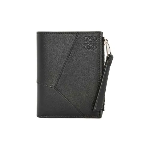 LOEWE Puzzle Calfskin Wallet Men's Black