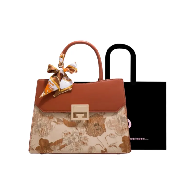 HACIN PU Handbag Women's Blue/Brown/Red-10