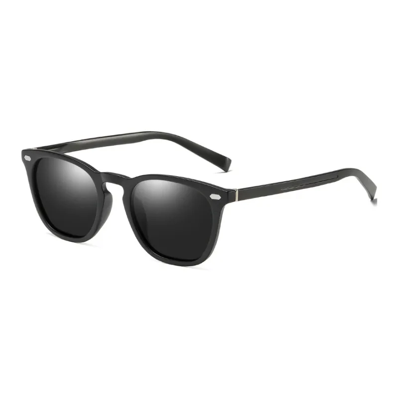 PRETTYALLUSION Aluminum Magnesium Alloy TR/Memory Plastic Round Sunglasses Unisex-0