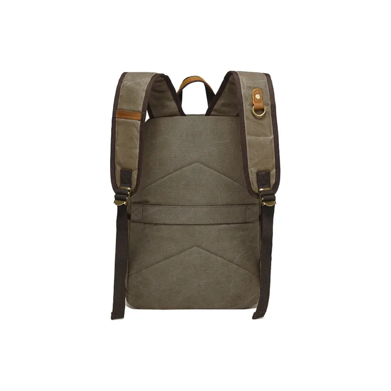 Jeep Batik Canvas Large Capacity Laptop Bag For Students And Travelers Regular Unisex Khaki/Army Green/Gray-5