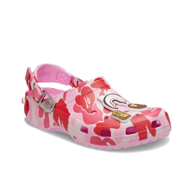 Crocs Classic Clog A Bathing Ape Abc Camo Pink-1