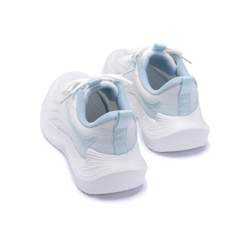 HUANQIU Height Increasing Slip Resistant Low Top Casual Running Shoes Women's White Blue-6