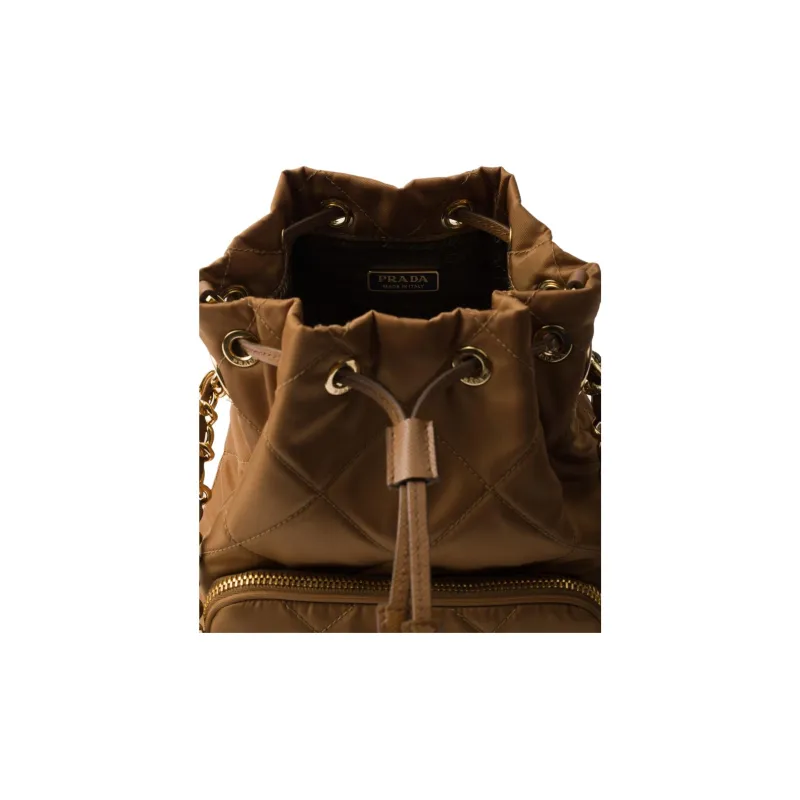 PRADA Re Nylon Recycled Polyamide Shoulder Bag Regular Women's Brown-3