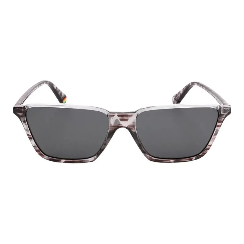 Polaroid Polycarbonate Irregular Shape Sunglasses Unisex Gray-1