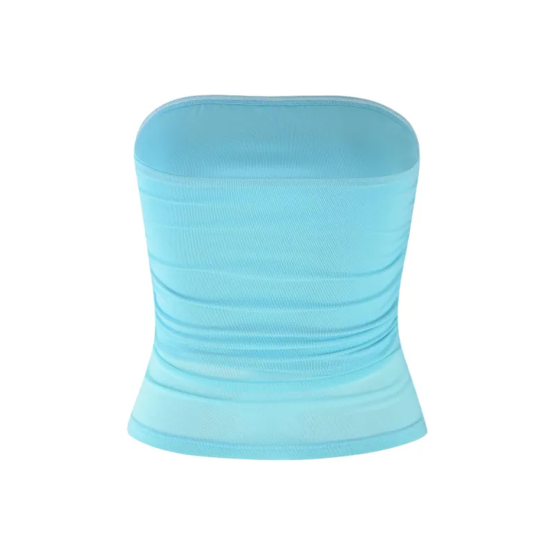 Tiger Mist HARRIETT TUBE TOP Strapless Top Women's Blue-1