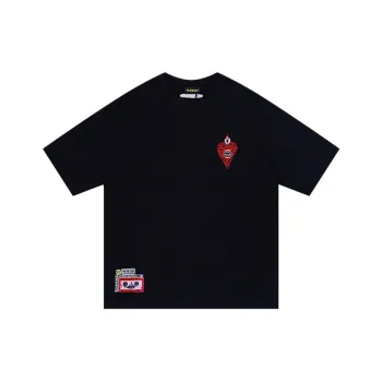 NGC STRATEGY Straight Elbow-Length Sleeved T-Shirt Unisex Black