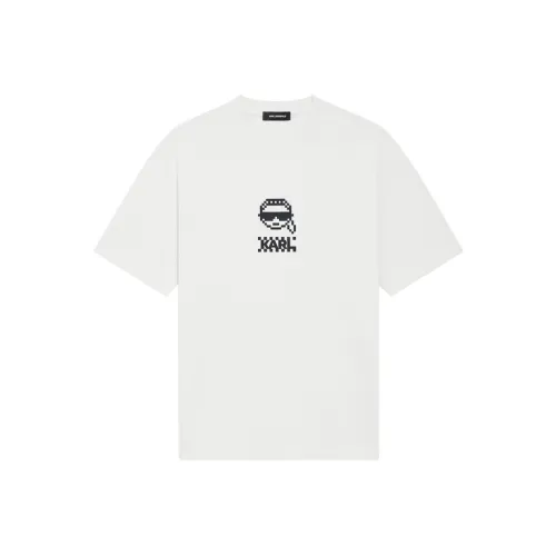 KARL 화이트 남녀공용 티셔츠
