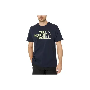 THE NORTH FACE T Shirts Men Marine Blue Green Logo