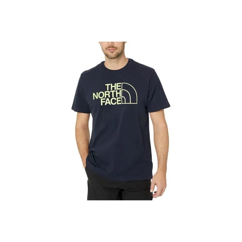 THE NORTH FACE T Shirts Men Marine Blue Green Logo-0