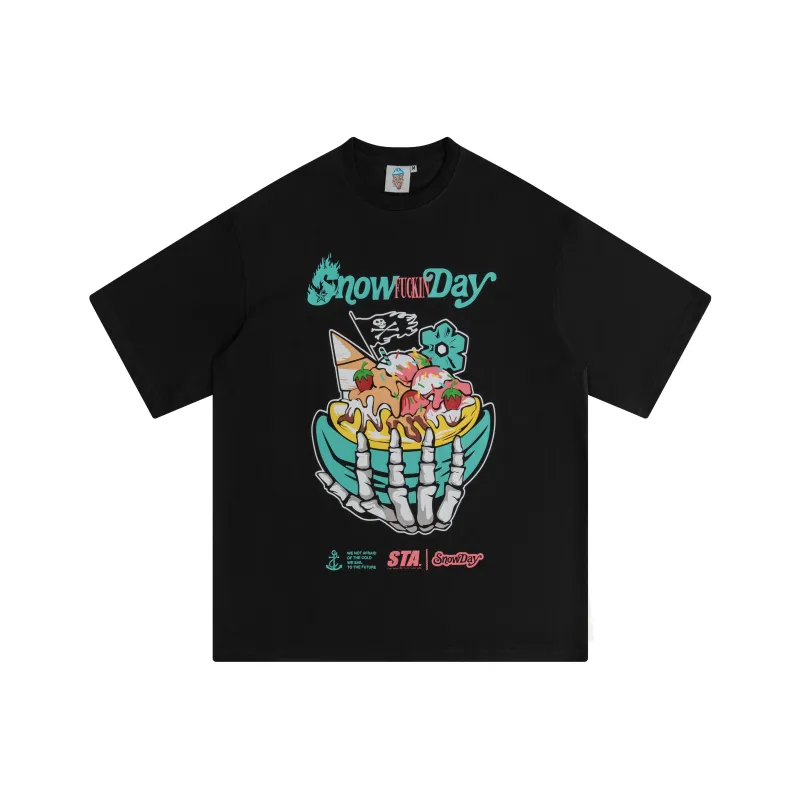 Snowday T Shirts Unisex Black Brown-0