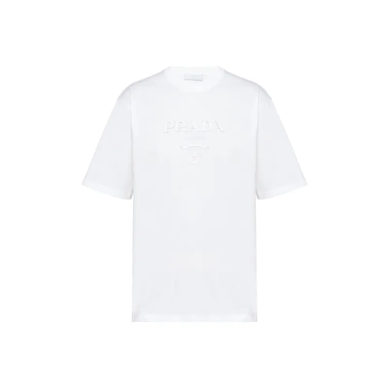 PRADA Logo Printed Short Sleeved T Shirt-0