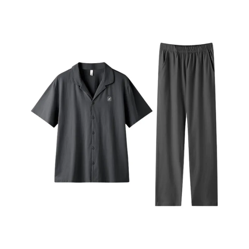 ZAO FU NIAO Pajama Set Men's Dark Gray-0
