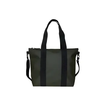 Rains Matte Waterproof Fabric Tote Bag, Shopping Bag, Shoulder Bag, Crossbody Bag, Handbag Unisex Green